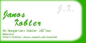 janos kobler business card